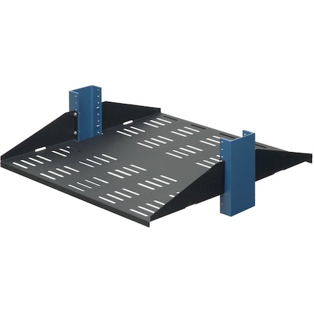 Rack Solutions 2Post Fixed Shelf 20In Vented, Flange Up 2USHL-022FULL-20UV